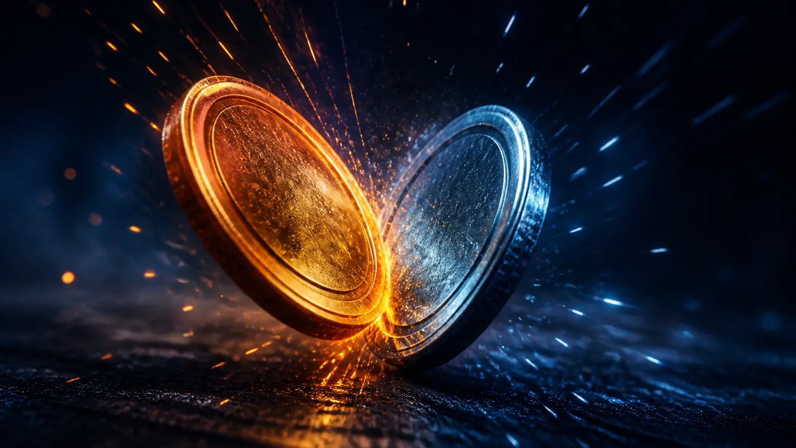 Two metallic coins illustrating CSGOEmpire coinflip